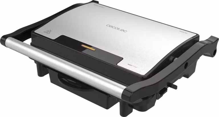 Cecotec Rock'nGrill Rapid griglia elettrica, piastra e piastra per panini, 1500W, 24,5 x 17,3 cm, rivestimento RockStone