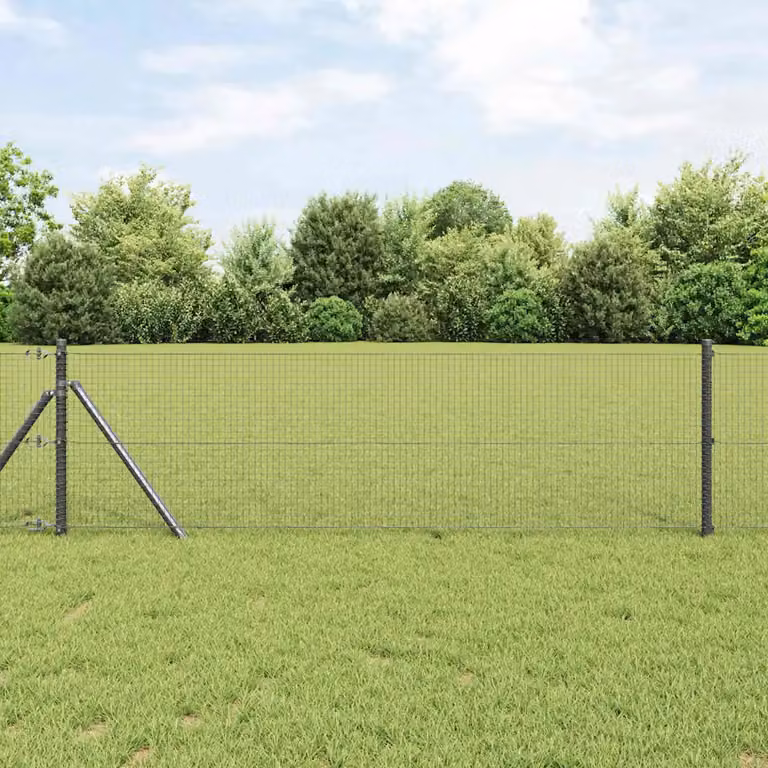 Recinzione in rete saldata in acciaio vidaXL, Grigio, L: 500 cm, H: 60 cm