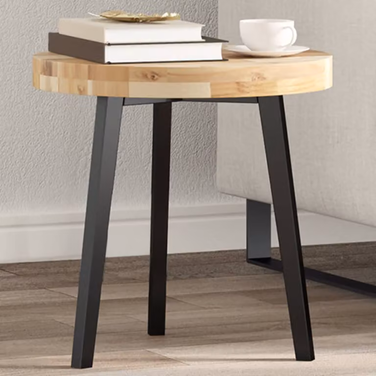 vidaXL Piano Tavolo Rotondo in Legno di Acacia Marrone, Diametro: 40 cm, Altezza: 4 cm