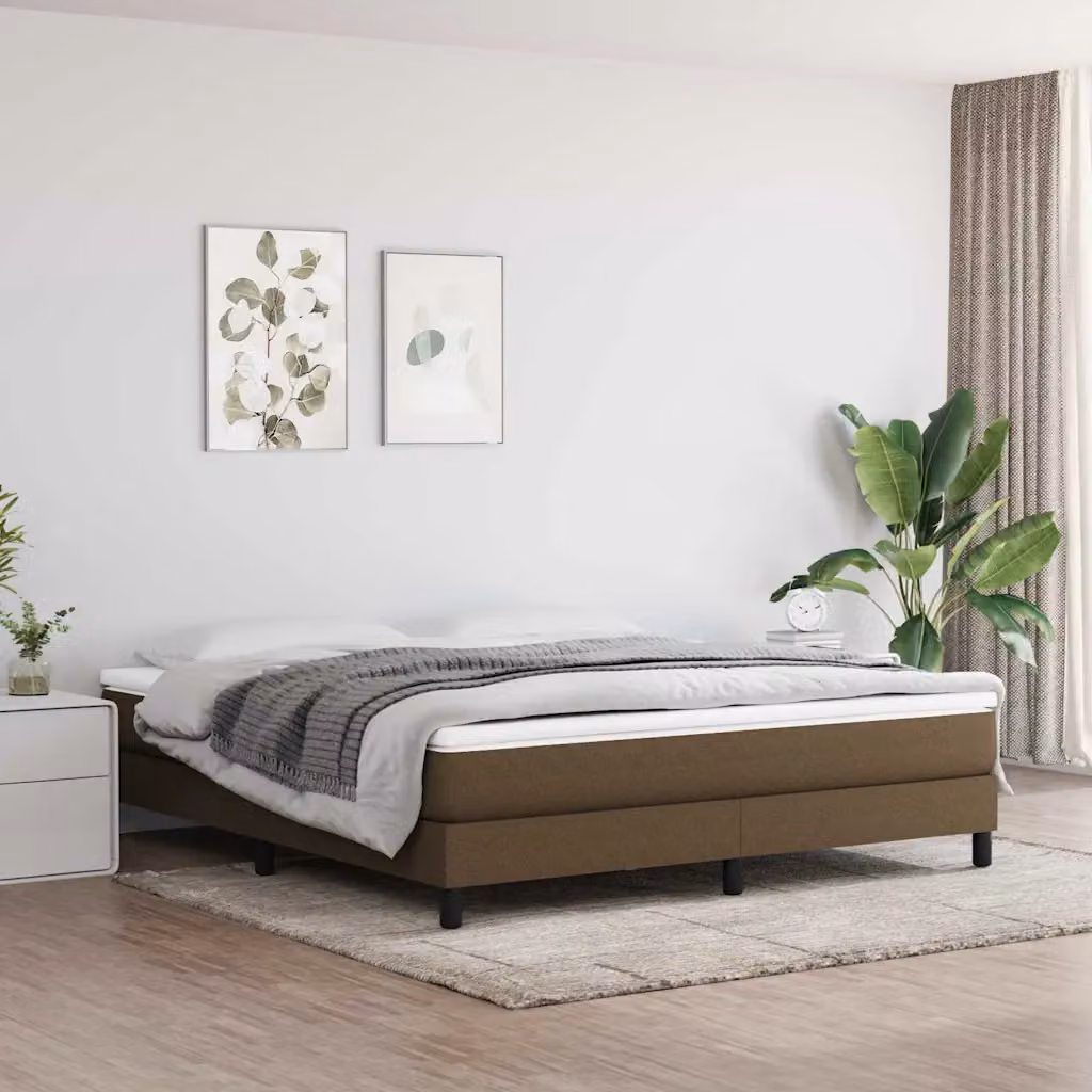 vidaXL Materasso Ibrido a Molle Insacchettate Marrone e Bianco L: 180 cm, P: 200 cm, H: 20 cm
