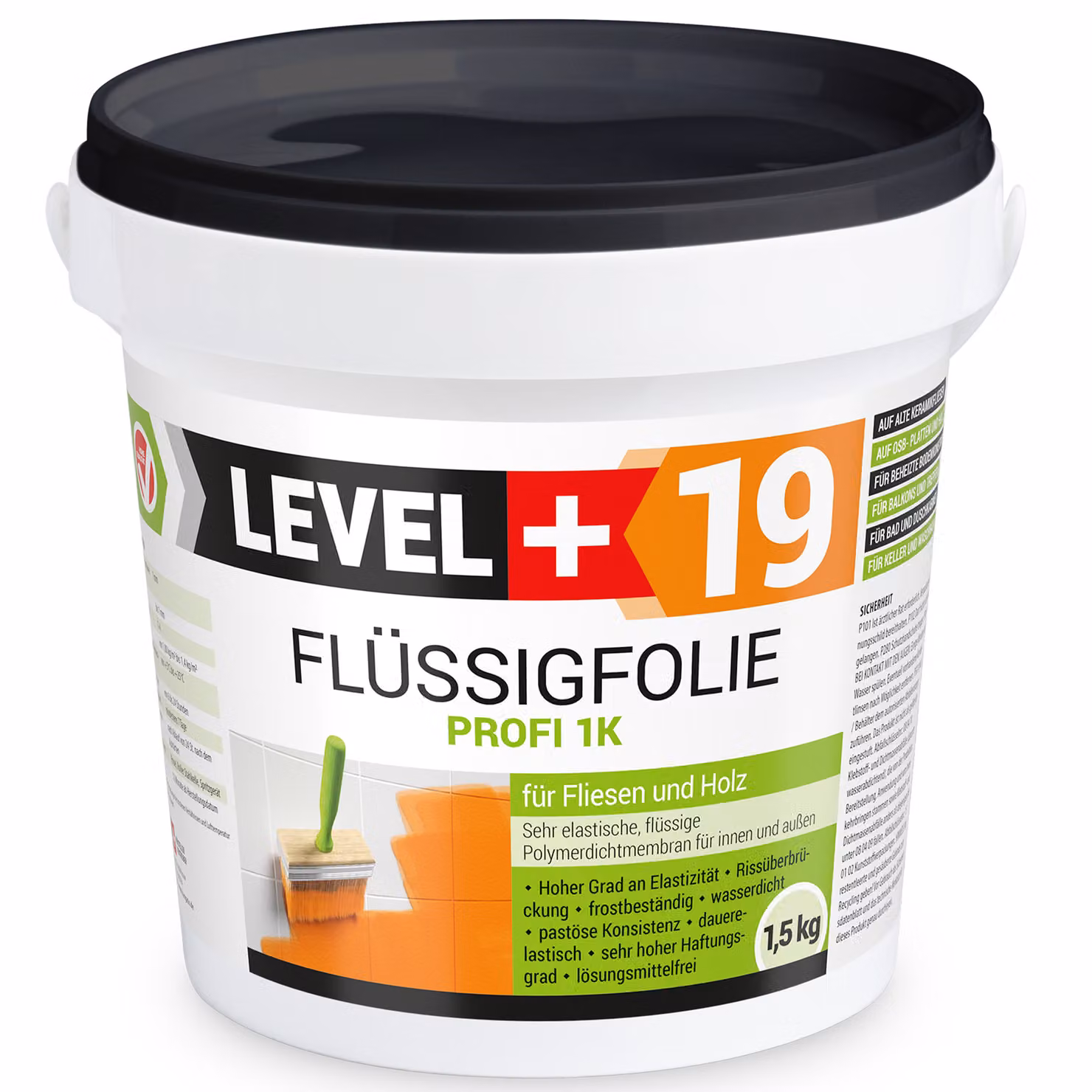 Foglio liquido 1,5 kg Impermeabilizzazione di balconi per legno, piastrelle Isolamento ad alta elasticità Livello+19