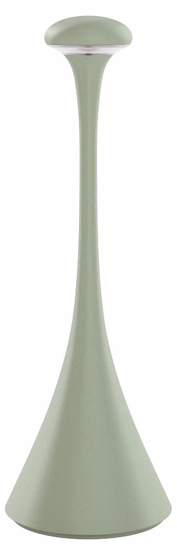SIGOR Lampada da tavolo ricaricabile a LED "Nudrop" 2,2W 820 (bianco caldo) + 827 (tono caldo extra) verde salvia opaco dimmerabile
