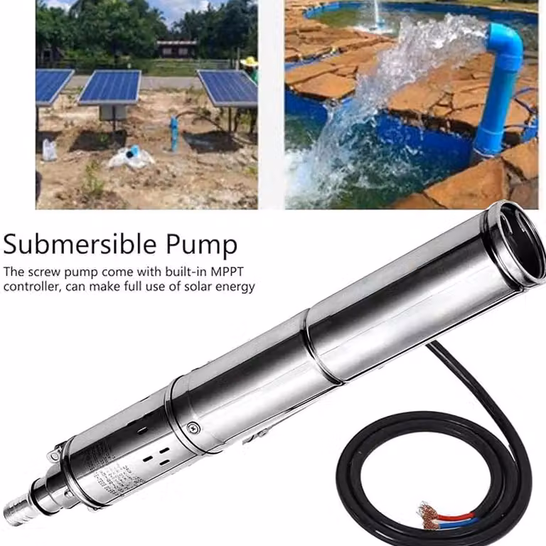 Pompa sommergibile, pompa a vite – 750W – Portata massima: 100 metri – Acciaio inossidabile