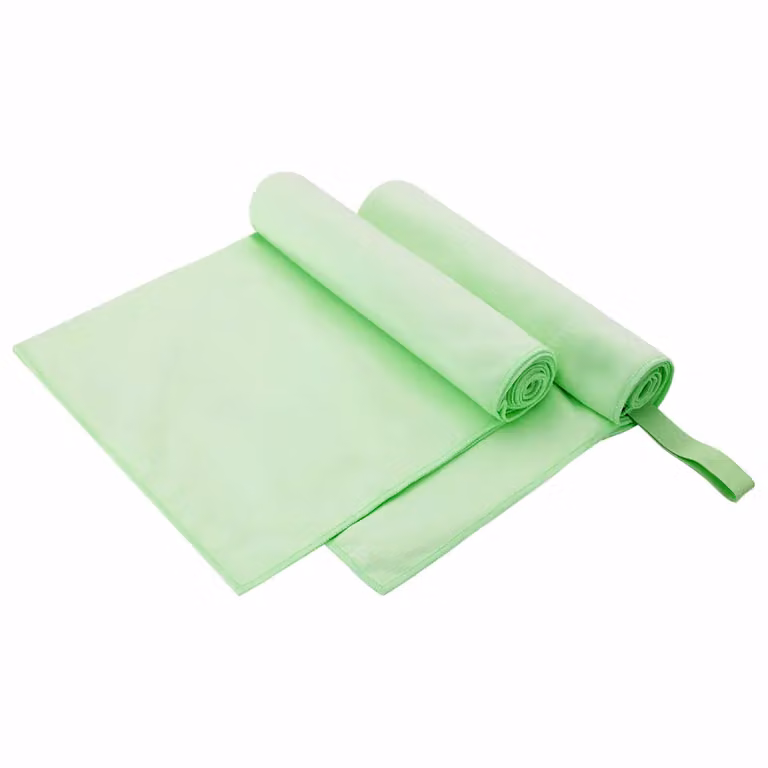 Set di 2 asciugamani sportivi in microfibra vidaXL, colore verde, L 100 cm x P 50 cm