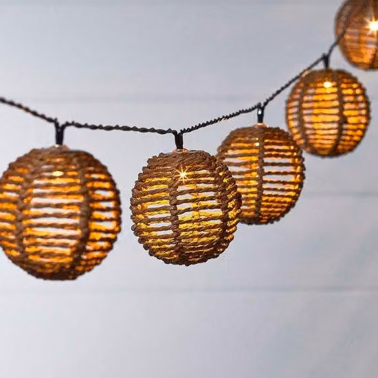 Ghirlanda luminosa a LED solare in plastica per giardino e balcone