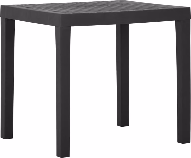 The Living Store tavolo da giardino grigio 79x65x72 cm in plastica