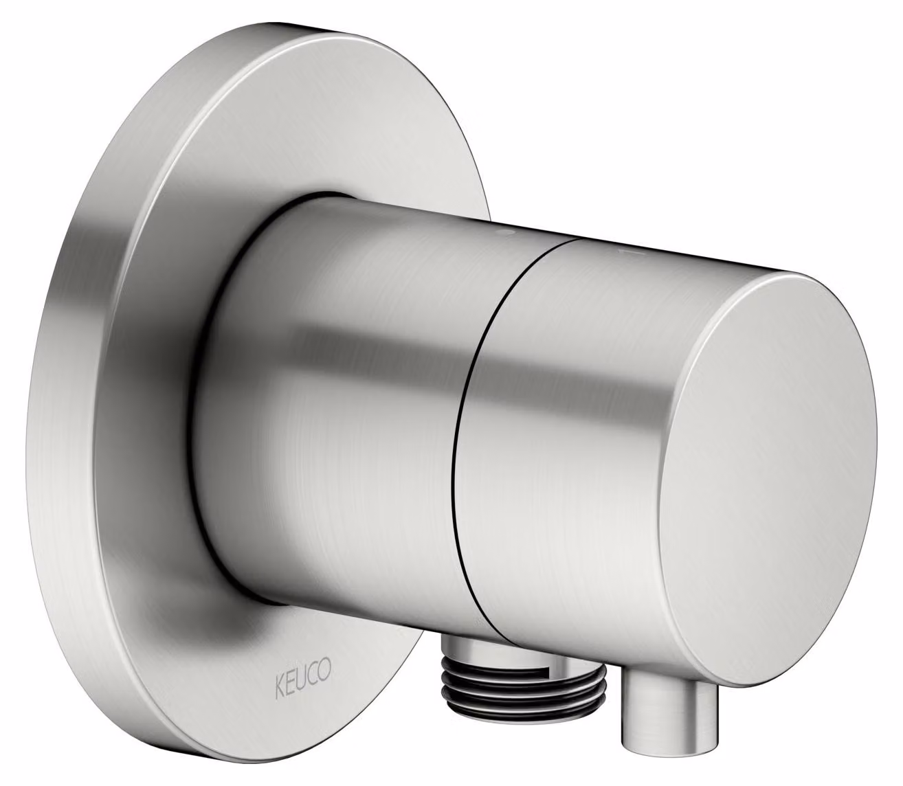 KEUCO IXMO Vanne d'inversion à encastrer 2 consommateurs, raccord de flexible avec poignée Comfort, sans arrêt, rosace ronde, 59556061101, 59556061101