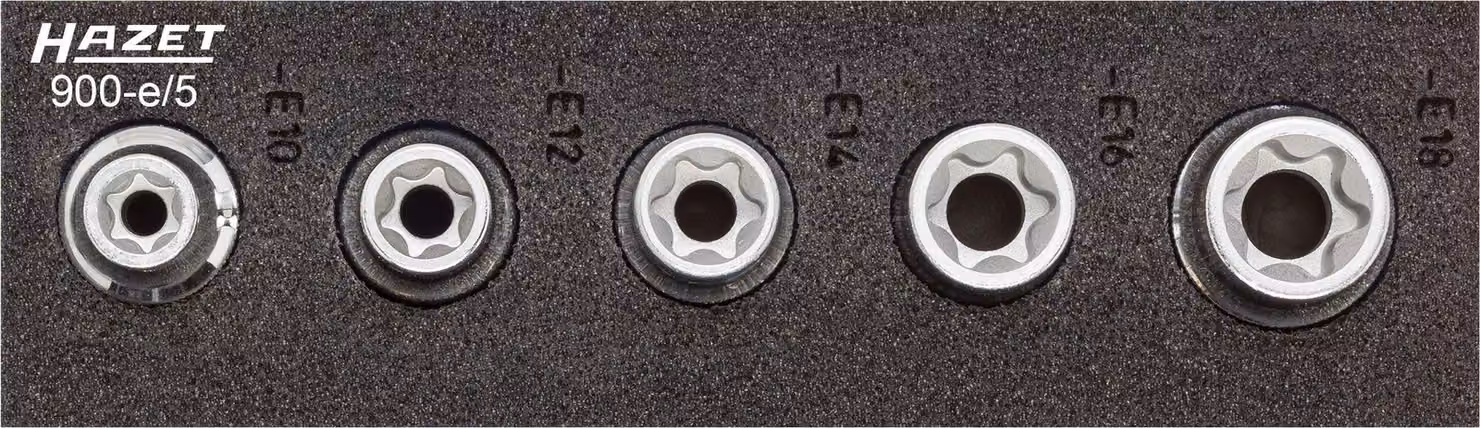 Set di chiavi a bussola Hazet TORX® (1/12), 900-E/5
