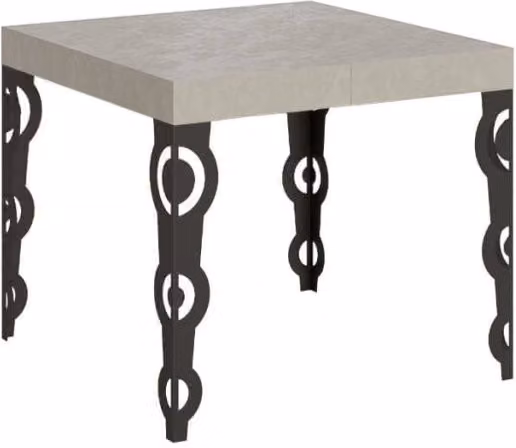 Tavolo allungabile Karayan Itamoby colore cashmere con gambe antracite L/P/H: 90 x 90 x 77 cm, estensibile fino a 246 cm