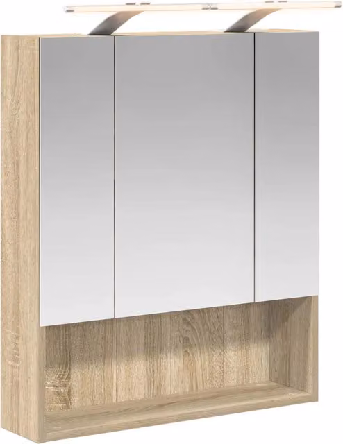 Mobiletto per specchio da Bagno | Armadio da bagno Rovere Sonoma 60 x 14.5 x 70 cm
