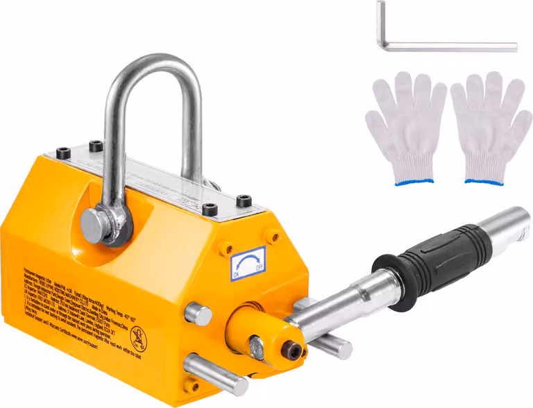 Sollevatore magnetico SucceBuy da - capacità di 1320 libbre, fattore di sicurezza 2,5x, neodimio e acciaio, magnete di sollevamento permanente con rilascio, per impieghi gravosi per paranco, gru, blocco, tavola