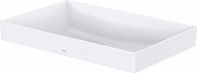 TOTO TR lavabo à poser, sans trou pour robinetterie, avec trop-plein, 600x380mm, Cefiontect, Linearceram, L4716RE, L4716RE