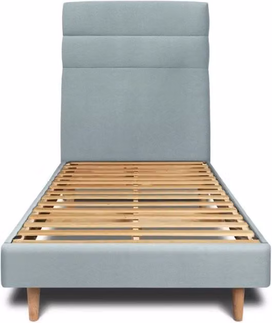 Letto 90x190 cm con testiera in linea - Tessuto velluto