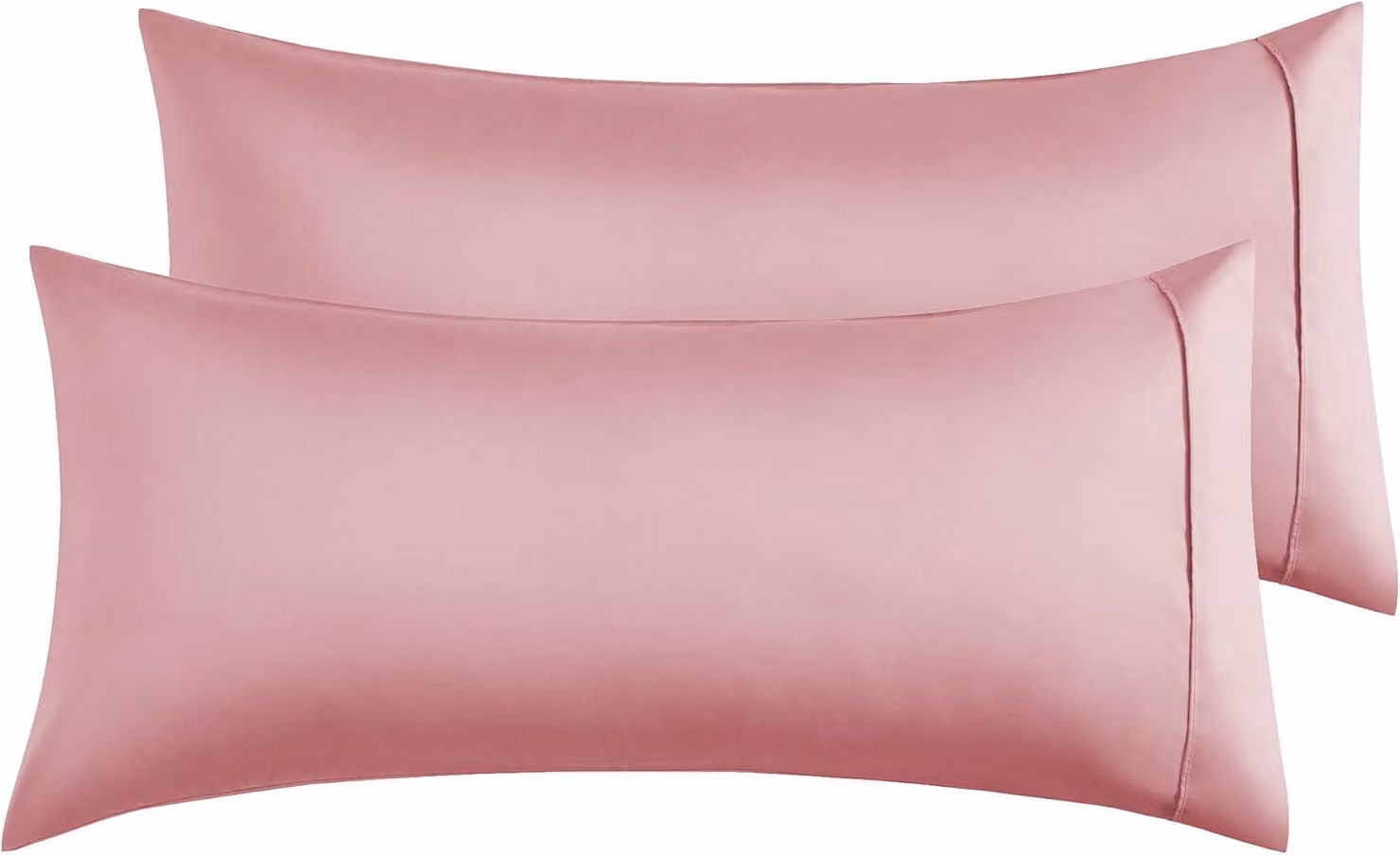 Coperte per cuscini in microfibra, 50 x 90 cm, set da 2, federe lisce e morbide con chiusura a busta - rosa scuro