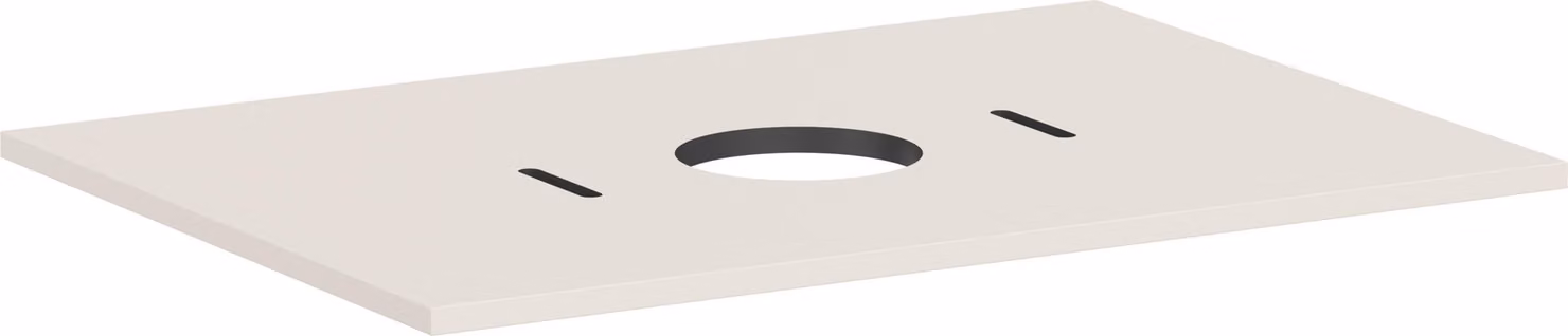 hansgrohe Xilesa E Console avec découpe au centre pour lavabo à poser sans trou de robinetterie, 780x550x16mm, 54275780, 54275780