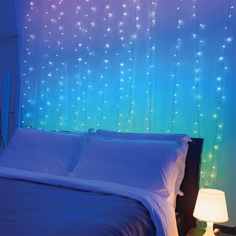 Twinkly Curtain Wall LED RGBW con 210 LED multicolore e bianco caldo, con controller incluso e connettività Wi-Fi e Bluetooth – 2