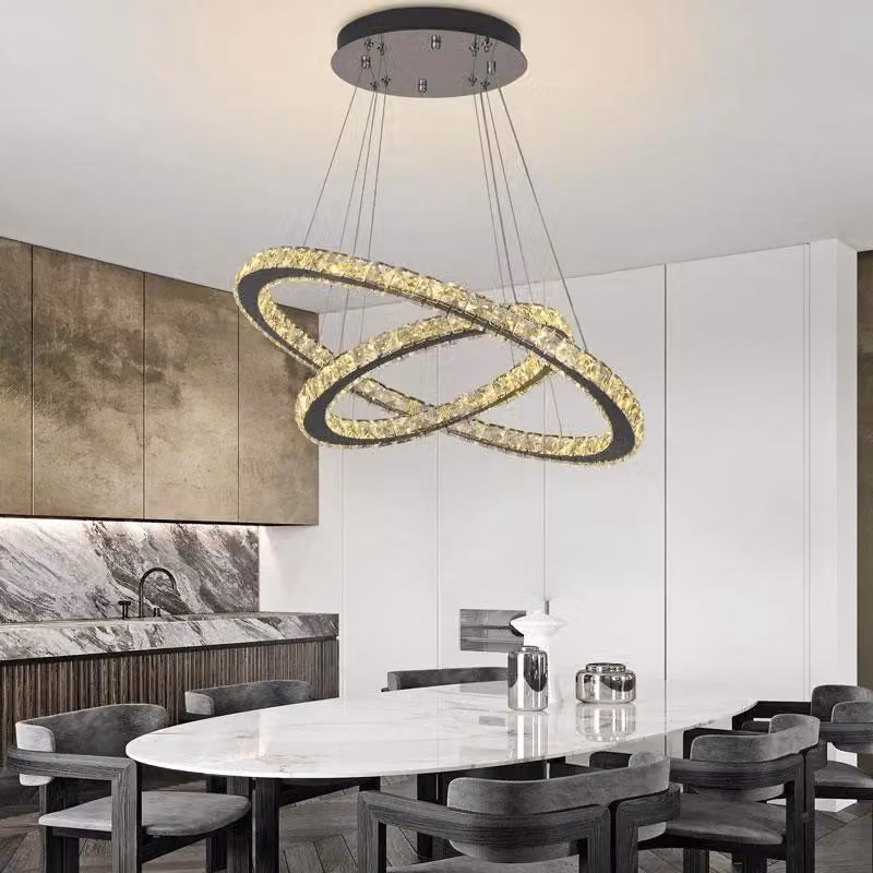 Lampada a LED con cristalli, inclusa telecomando, 130W - J6353/CH