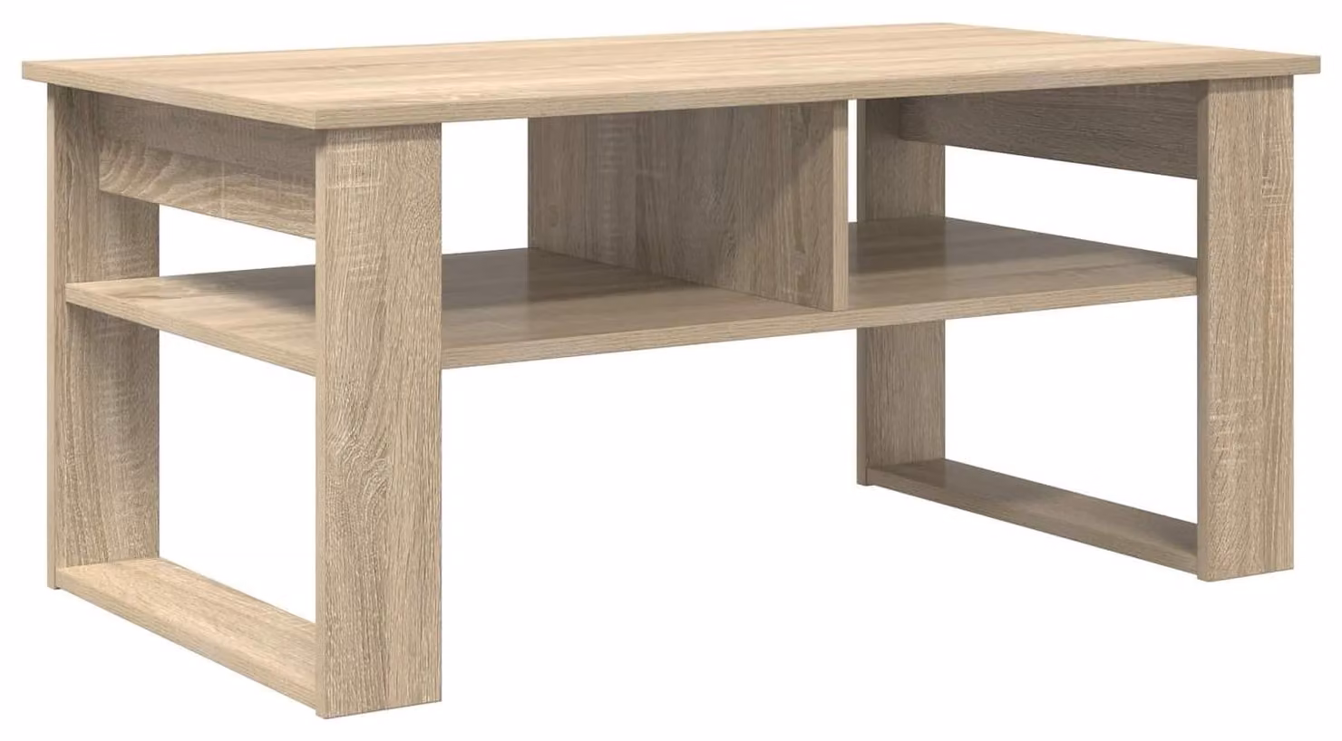 Tavolino da salotto in legno di quercia Sonoma con vano contenitore