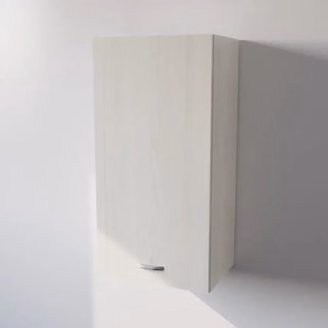 Pensile da cucina Calandrelli con 1 anta in larice bianco, H 90 x L 45 x P 33 cm