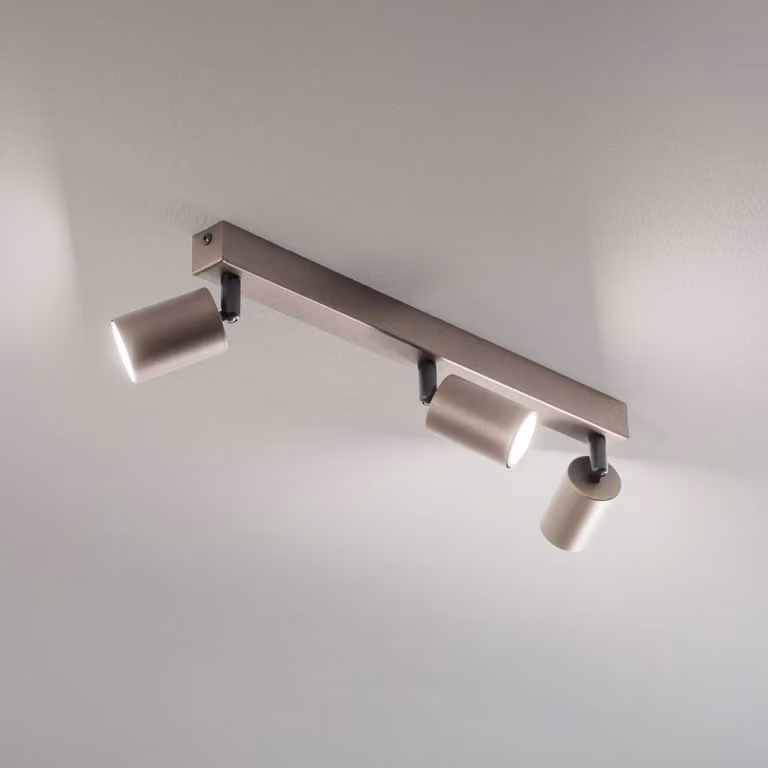 Faretto da soffitto Top, regolabile, marrone, lineare a 3 luci Top TK Lighting, dimmerabile, Marrone / Ruggine, Soggiorno / Sala da pranzo, Metallo, Moderno, Faretto