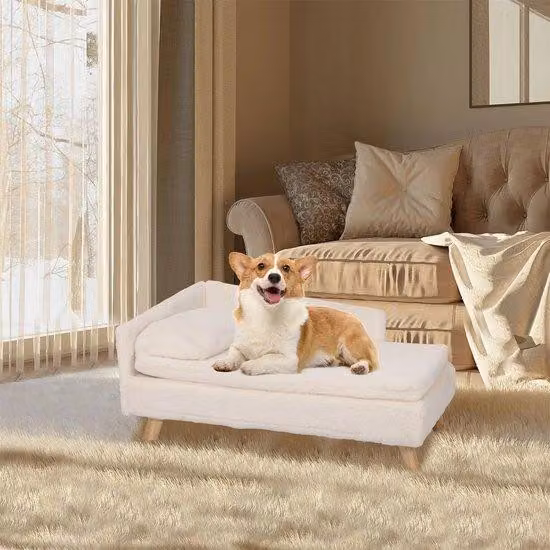 Cuccia per cani - Cuccia grande per cani di taglia grande fino a 25 kg - Cuccia su rotelle - Cuccia per animali - Cuccia per gatti - Dimensioni 80x50x39 cm - Resistente all'acqua - Colore beige sabbia