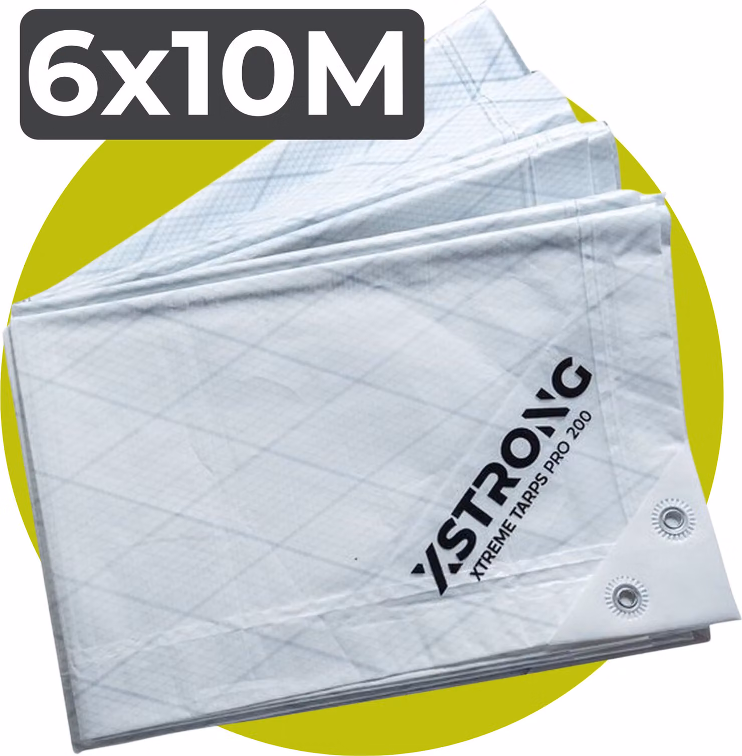 Telone Xstrong Pro 200 6x10 bianco Impermeabile Super resistente con occhielli