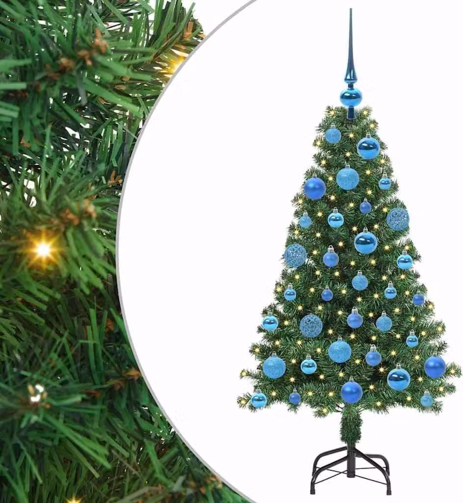 Albero di Natale artificiale con 150 LED Verde 120 cm
