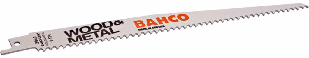 Lame per seghetti alternativi bimetalliche Bahco Sandflex per legno e metallo 5/8 ZpZ, 150 mm - 5 pezzi/confezione per la vendita al dettaglio