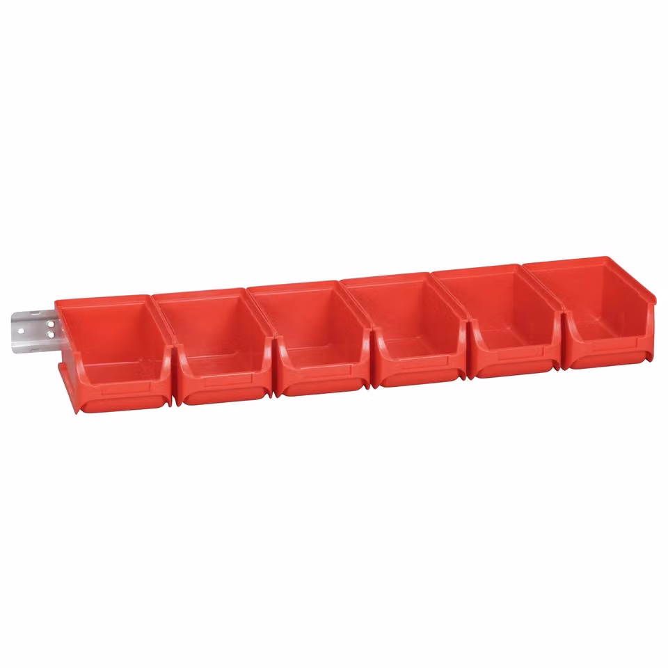 allit 457060 allit ProfiPlus 2/7 set di contenitori aperti, rosso