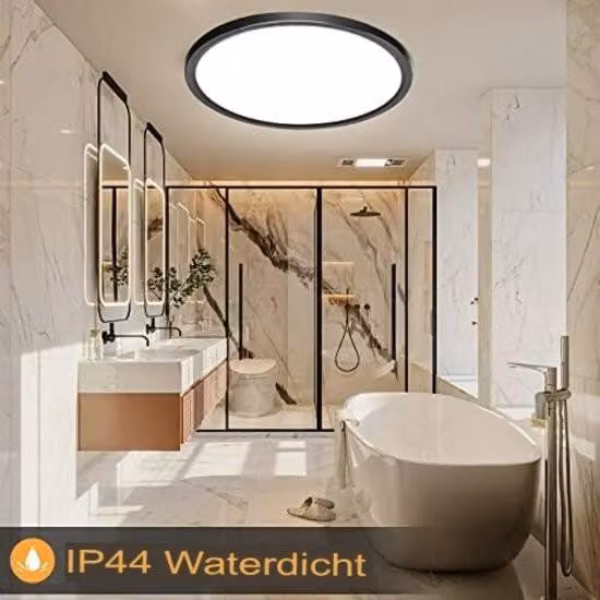 Gratyfied - Lampada da bagno a soffitto - Lampada da bagno a soffitto - Lampada da bagno nera