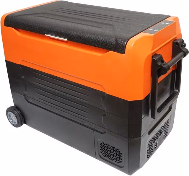 Frigorifero per auto 47L con compressore 12-24-220V, 45W tipo trolley 726x390x513mm