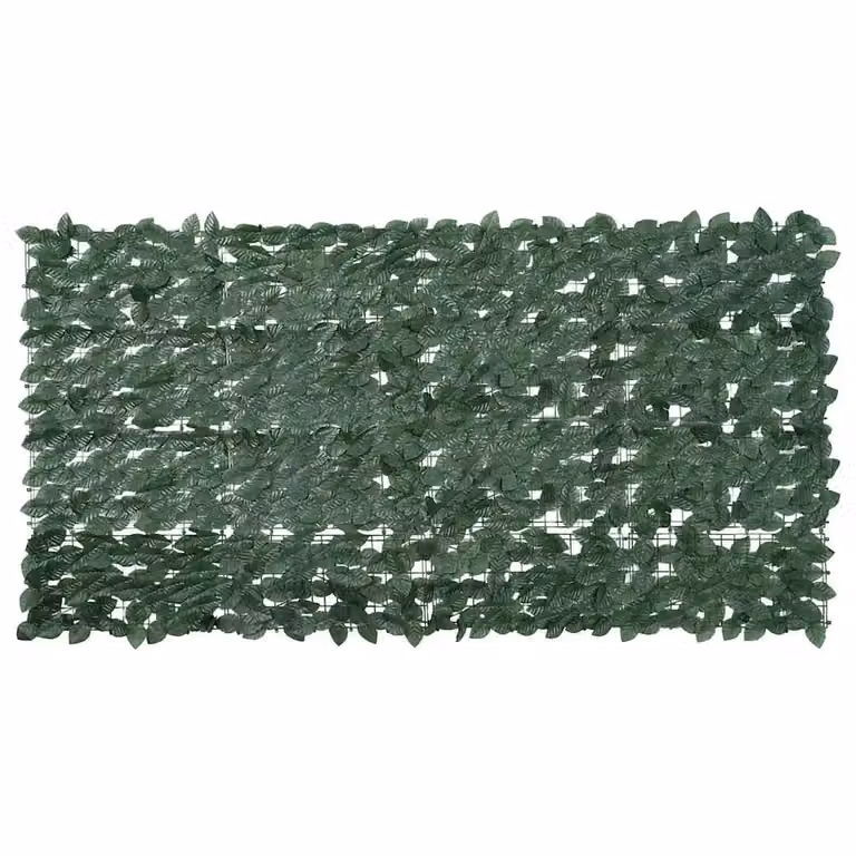 vidaXL Paravento da Balcone con Foglie Verde, Semi-trasparente, L: 200 cm, H: 100 cm