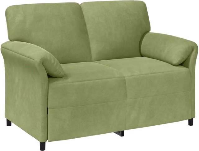 Divano | Divano da soggiorno | Sofa a 2 Posti Verde chiaro 138 x 83 x 95 cm Velluto