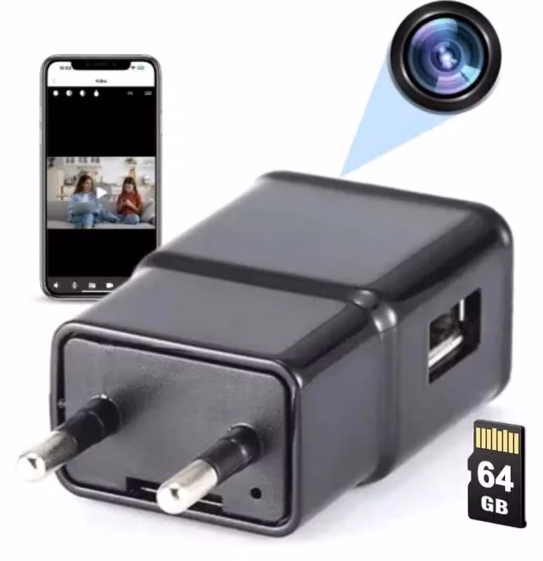 Mini Telecamera iUni IP1000, Wi-Fi, 64GB, Visualizzazione 4K