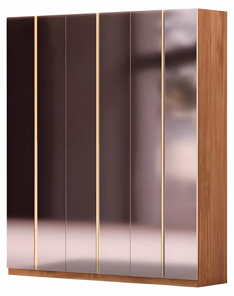 Un pratico armadio funge da ripostiglio per oggetti personali e accessori.