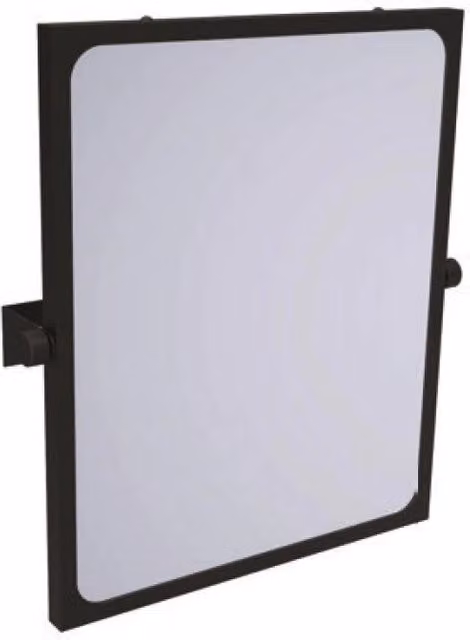 Specchio reclinabile serie leonardo 46x56 cm nero opaco