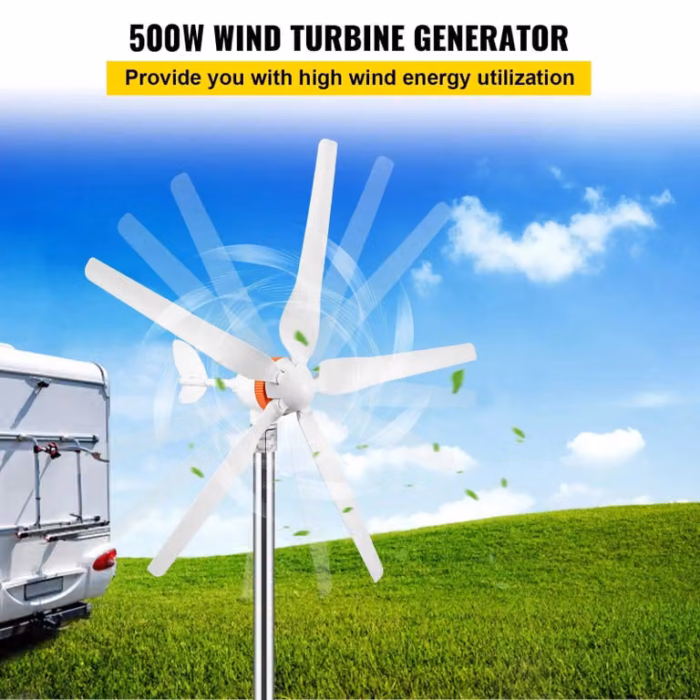 Turbina eolica - Generatore eolico - Turbina eolica - Energia eolica - Turbina eolica - 12V/AC - 5 pale