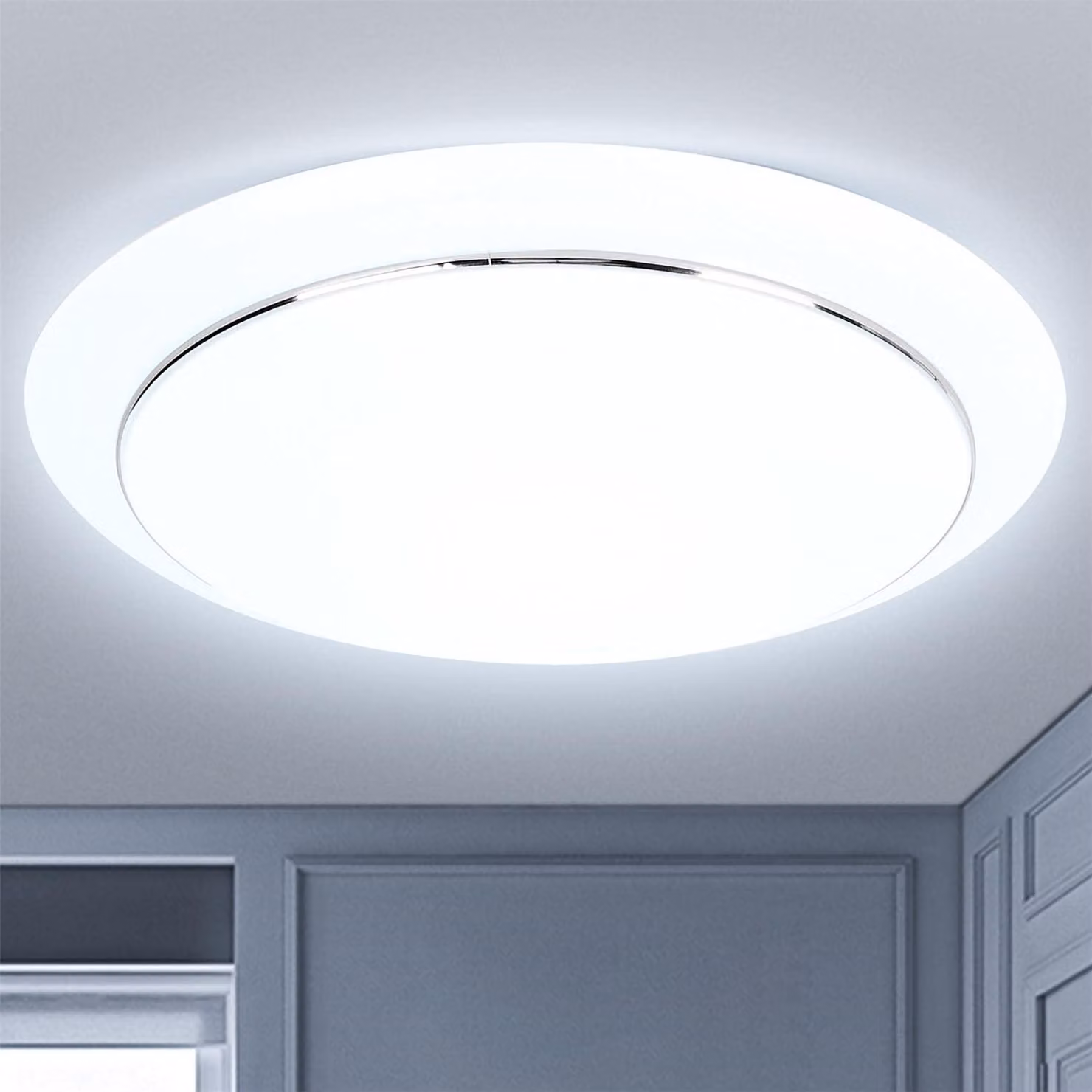 Lampada a soffitto LED Aigostar, 12W, 840 lumen, luce bianca fredda a 6500K, ideale per soggiorno, camera da letto, cucina, corridoio e balcone
