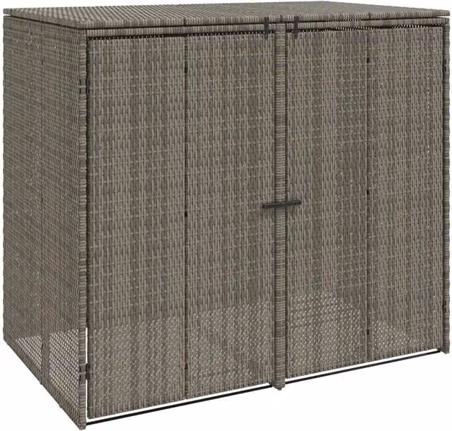 Cassa per Spazzatura 2 pz Grigio 130 x 80 x 115 cm Polietilene CFW3320044