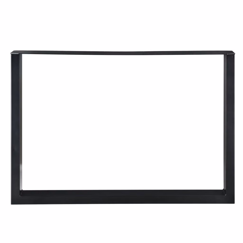 Set di 2 Gambe Rettangolari Makers en.casa in Acciaio Nero Opaco L: 100 cm, A: 72 cm – 2