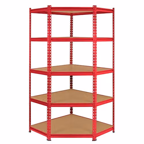 Monster Racking - Scaffale ad Angolo Z-Rax In Acciaio Senza Bulloni Rosso 90cm x 45cm x 183cm