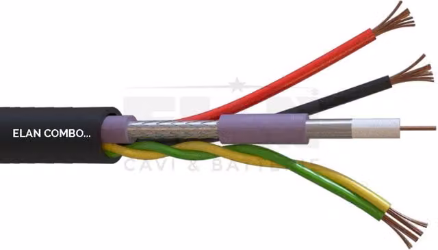 Matassa di cavo coassiale composto ELAN TVCC HD MINI 2x1,50+2x0,50 TW 083151 multicolore 100 m
