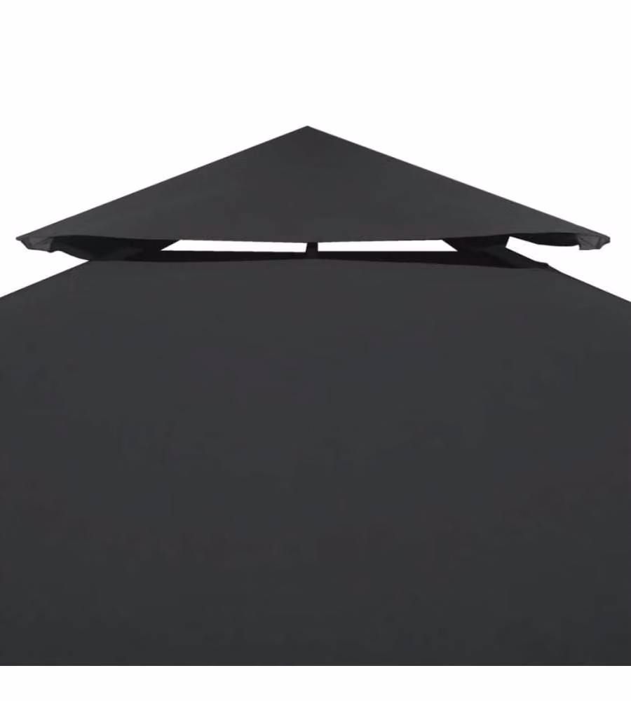 Telo di Ricambio per Gazebo 310g/mq Grigio Scuro 3x3m