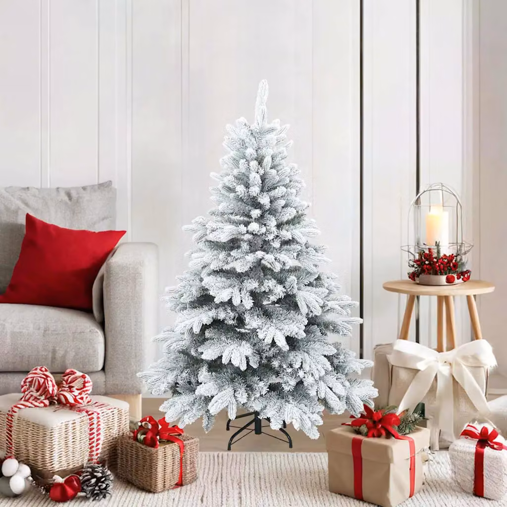Albero di Natale artificiale snodato vidaXL bianco con effetto neve H: 120 cm, L: 85 cm, P: 85 cm