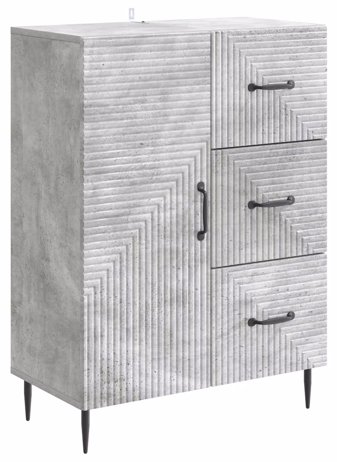 Credenza con cassetto Grigio Cemento 66 x 34,5 x 89,5 cm