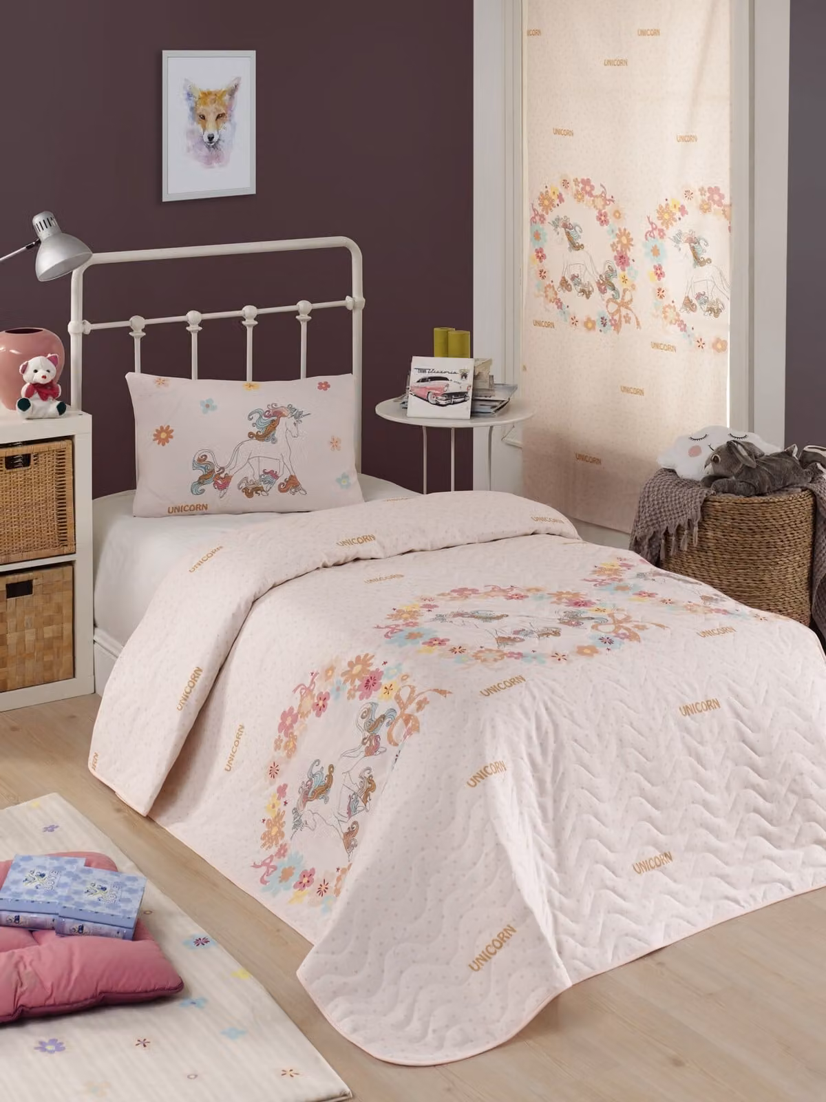 L'Essentiel Linge de Maison, Begonvilla- EPJ7720, Rosa, Copriletti, 65% cotone / 35% poliestere (rivestimento) /