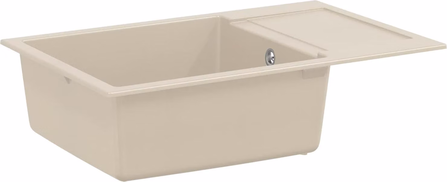 Lavello Beige 780 x 500 mm 80% Quarzo e 20% Resina