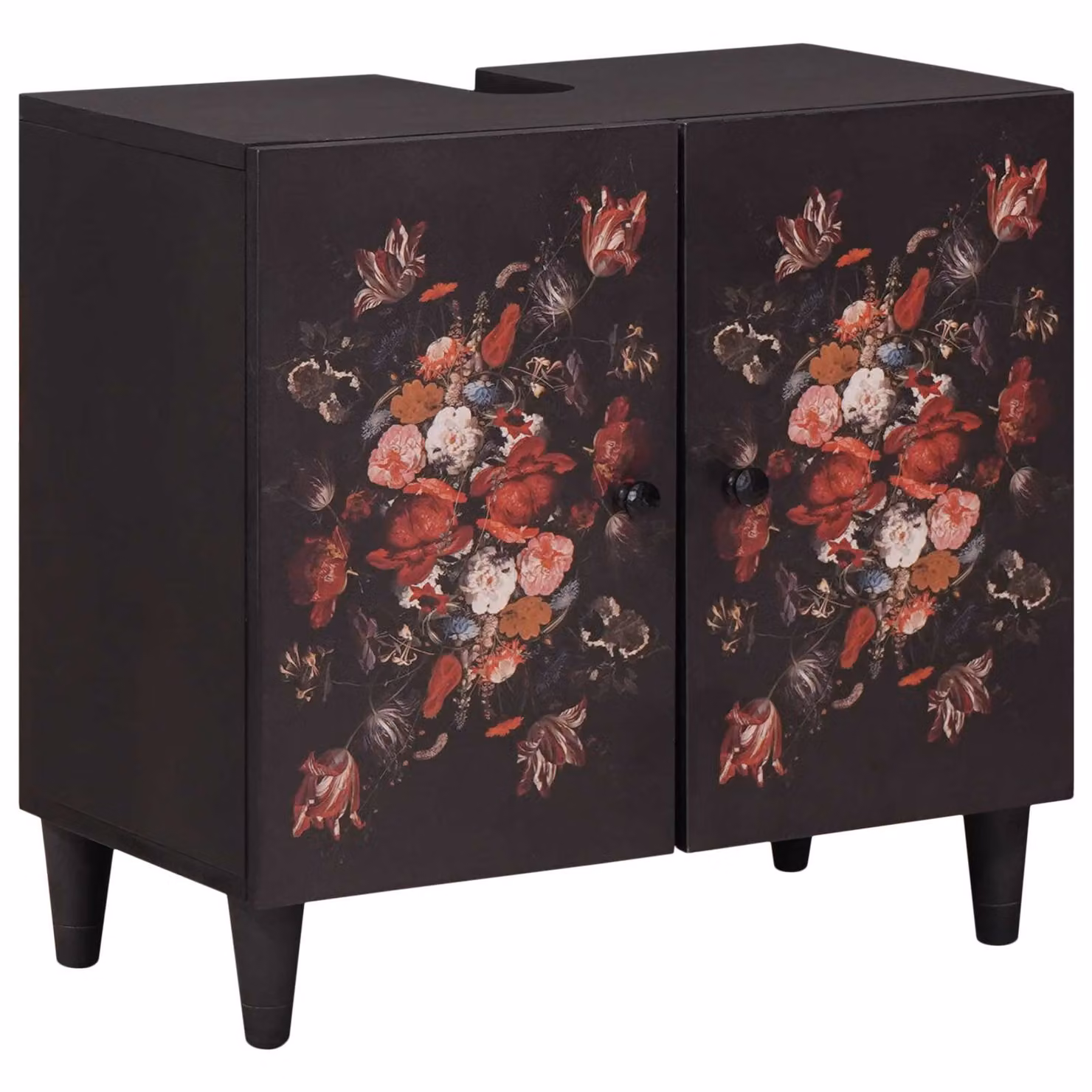 Armadio sottolavello moderno vidaXL in legno di mango multicolore L: 62 cm, P: 33 cm, H: 58 cm