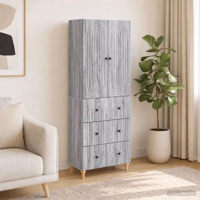 Set di armadi 2 pz Sonoma grigio Legno ingegnerizzato 3416463