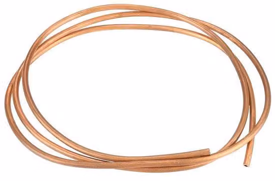 Tubo di rame da 2 metri | Tubo di rame per refrigerazione | Tubo con diametro interno di 4 mm, diametro esterno di 6 mm e spessore di 1 mm